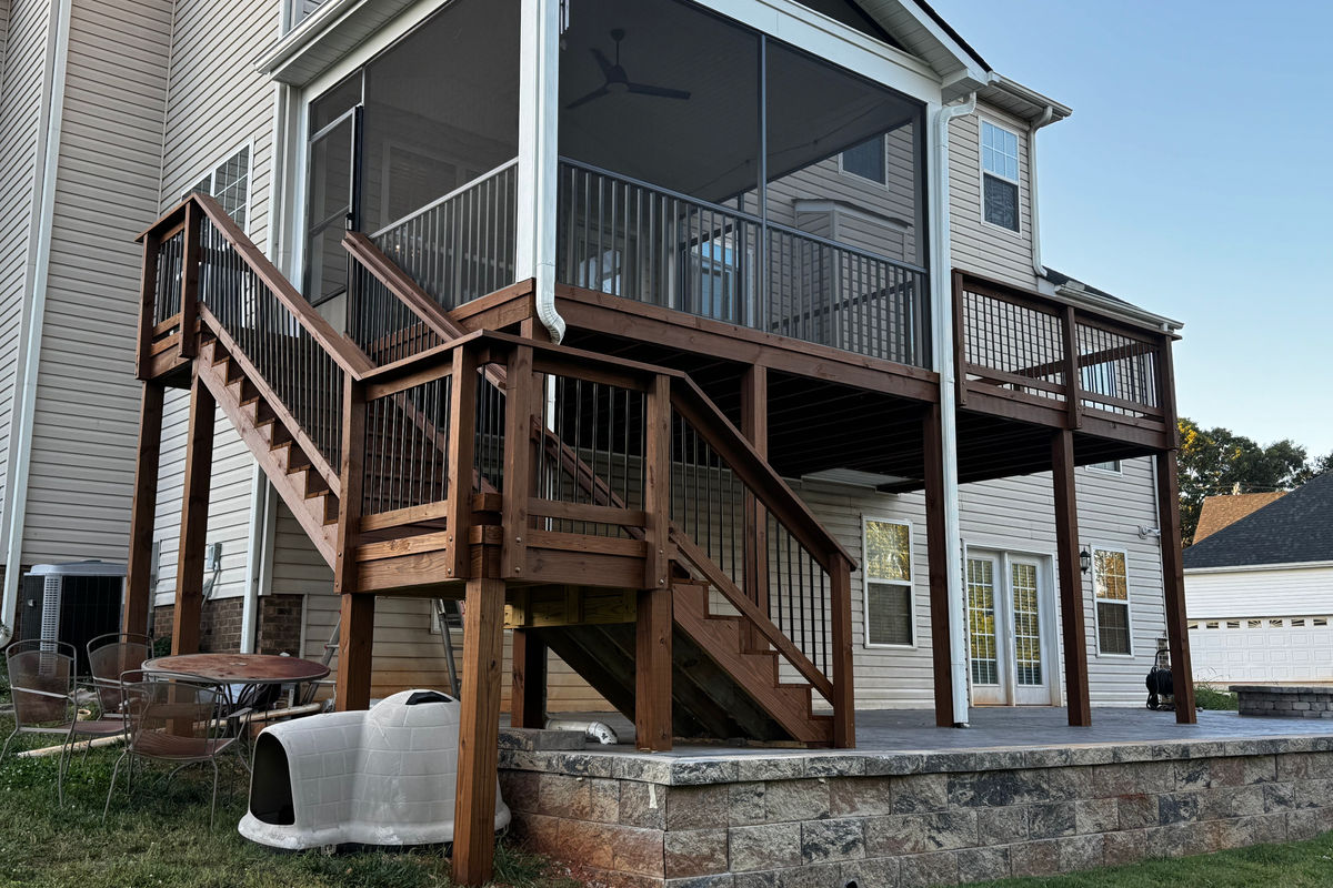 Oil-stained deck in Greenville, SC